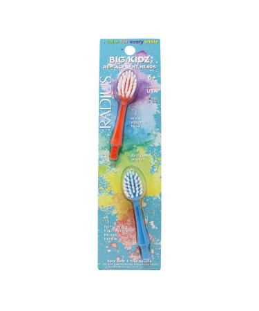 RADIUS Big Kidz Forever Replacement Brush Heads for Kids 6+ Years - BPA Free, ADA Accepted, Extra Soft - 2 Pack - Buy Online on GoSupps.com