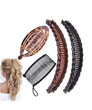 Aaiffey Banana Hair Clips Vintage Clincher Combs Tools for Curly Thick Hair Accessories Fish Shape Ponytail Holder Claws Grips Clamp Clip Claws Set for Women 4Pcs 4 Pcs - Buy Online on GoSupps.com
