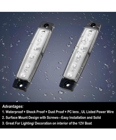 Shangyuan LED Interior Boat Lights - Utility Slim Strip Bar Light (Pack of 2) - White Navigation/Cockpit/Courtesy Lighting - Buy Online on GoSupps.com