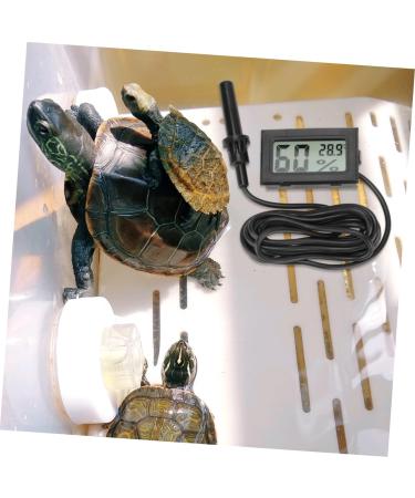 Yarnow 5-in-1 Pet Thermometer & Moisture Meter for Terrariums - Digital Hygrometer for Reptiles & Refrigerators - ABS 4.5x2.5cm Black - Buy Online on GoSupps.com