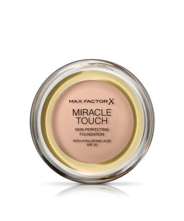 Max Factor Miracle Touch Perfecting Foundation 40 Creamy Ivory Full Coverage and Moisturising Effect with Hyaluronic Acid and SPF 30 Formula 11.5 g 40 Creamy Ivory 11.5 ml (Pack of 1)