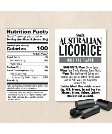 Darrell Lea Original Black Licorice - 7 oz: Premium Australian Licorice - Buy Online on GoSupps.com