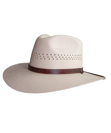 American Hat Makers Straw Hats for Men & Women  Barcelona Fedora Hat  Sun Hat  Outdoor Beach Hat Medium Cream