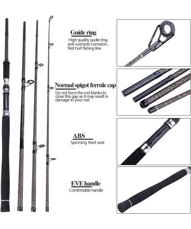 Sougayilang Carp Fishing Rod - Portable High Carbon 4-Piece Blank for Travel | Freshwater & Saltwater Fishing - Buy Online on GoSupps.com