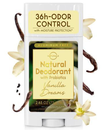 Natural Deodorant for Women (Vanilla Dreams) - Natural Deodorant Women Aluminum Free Deodorant for Women Deodorant Natural Deodorant Aluminum Free Baking Soda Free Deodorant without Aluminum Vanilla Dreams 2.65 Ounce (Pack of 1)