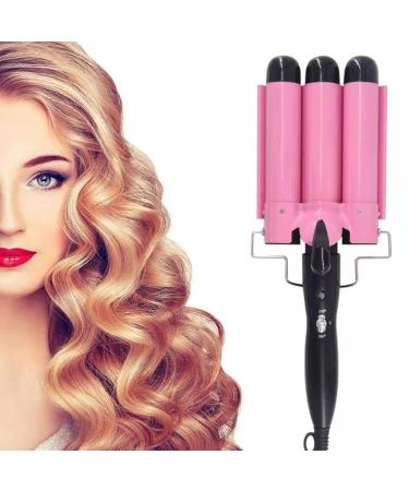 3 Barrel Curling Iron - Fast Heating Ceramic Hair Crimper & Waver Portable Adjustable Temperature Hair Curling Tool for Perfect Waves - Buy Online on GoSupps.com