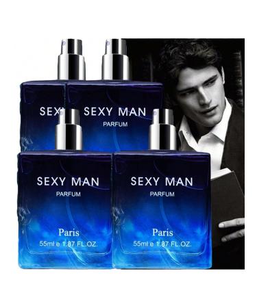 Men Passion Gentleman Blue Cologne Lasting Fresh Charm Light Fragrance55ml (4pcs)