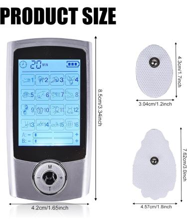 Delamiya Tens Device - Rechargeable Pain Relief Stimulator with 16 Programs 20 Intensity Levels & Premium Electrodes for Muscle Relaxation - Buy Online on GoSupps.com