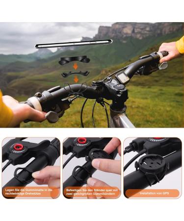 OpoPark Bicycle Bracket for Garmin GPS | 2-Piece Handlebar Mount for Edge 200/500/520/800/1000 - Buy Online on GoSupps.com