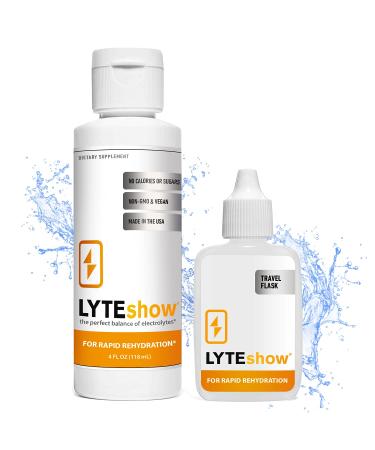 LyteShow Electrolyte Drops Sugar-Free for Hydration and Immune Support - 40 Servings - Keto Friendly - Zinc and Magnesium for Rapid Rehydration, Workout, Muscle Recovery and Energy - Vegan Set 1