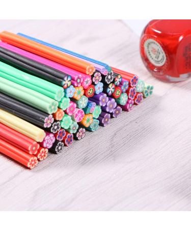 Beaupretty 3D Nail Art Fimo Canes Sticks - 50 Flower Slices Nails Stickers for DIY Crafts & Cellphone Decoration - Buy Online on GoSupps.com