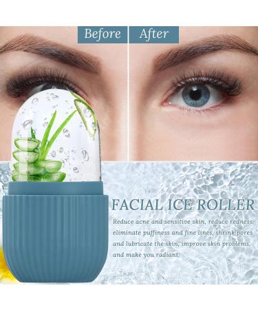Buy Blue Ice Roller Face - Reusable Silicone Ice Roller for Smooth Eyes & Illuminated Skin - Buy Online on GoSupps.com