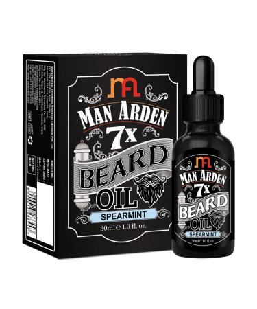 Glamorous Hub Man Arden 7X Beard Oil 30ml (Spearmint) - 7 Premium Oils for Beard Growth and Nutrition