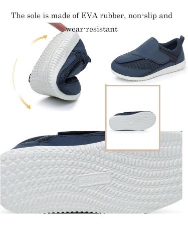 Diabetic Shoes for Women - Extra Wide Adjustable Slip-On Walking Shoes for Swollen Feet - Comfortable Pain Relief for Elderly - Blue (Size 7 - Buy Online on GoSupps.com