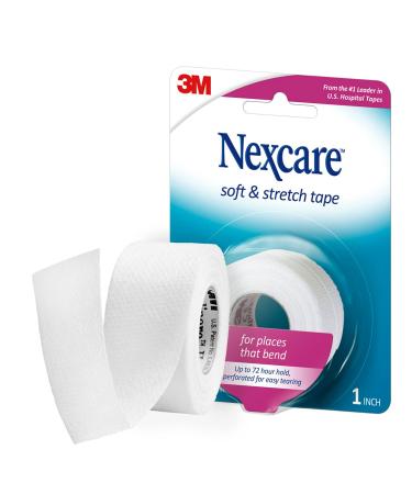 Nexcare Soft & Stretch First Aid Tape  Help Keep Injuries Clean And Protected 1 in x 6 yds - Buy Online on GoSupps.com