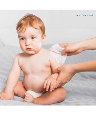 WHITEWRAP Muslin Washcloths 12x12 10-Pack - 100% Organic Cotton Soft Baby Towel Set - Buy Online on GoSupps.com