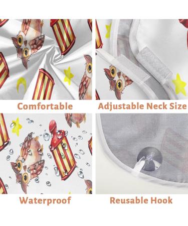 Owl Moon Star Beard Bib Apron - Non-Stick Waterproof Hair Catcher for Men | Perfect Grooming Gift with Suction Cups - Buy Online on GoSupps.com