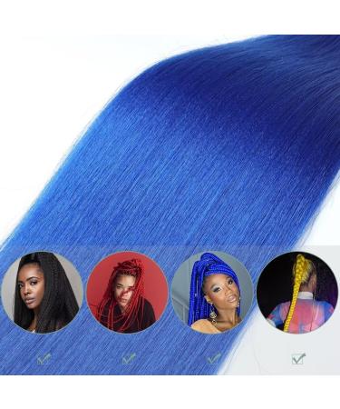 YDDM Pre Stretched 20 Inch Braiding Hair Extensions - Jumbo Blue Hair (6 Packs) for Artistic Braids - Buy Online on GoSupps.com