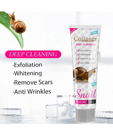 Exfoliating Gel 100ml Exfoliating Gel Acid Collagen Skin Cleansing Skin Pores Dead Skin Removal Deep Face Cleansing Facial Cleanser for Smoother Skin - Buy Online on GoSupps.com