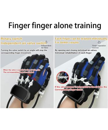 Upgraded Rehabilitation Robot Gloves Two Hands Can Exercise At The Same Time for Arthritis Stroke Hemiplegia Cerebral Palsy Hand Paralysis Patients Physiotherapy Device(Size:M Color:blue) Medium blue - Buy Online on GoSupps.com