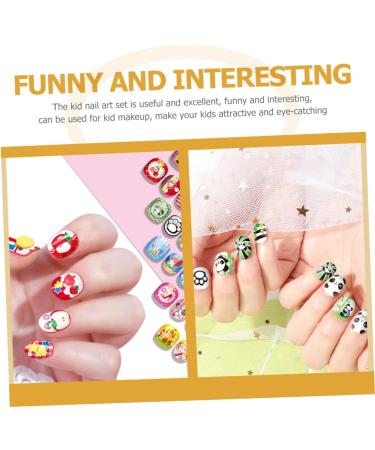 minkissy 4 Sets Children's Nail Art Toys Nail Art Kit Manicure Set Nail Polish Kit Nail Decor Kid Fake Nails Nail Art Kit for Children Nail Kit for Ages 7-12 Manual 3d - Buy Online on GoSupps.com