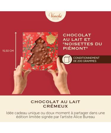 Venchi - Brutto&Buono Plaque Artisanale de Chocolat au Lait avec Noisette du Pi mont en forme de Sapin 200 g Sans Gluten dition Limit e Collection No l Id e Cadeau - Buy Online on GoSupps.com