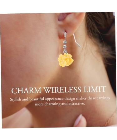 KONTONTY Candy Necklace 20pcs Artificial Popcorn Resin White Accessories Cell Phone Magnet Earrings - Buy Online on GoSupps.com