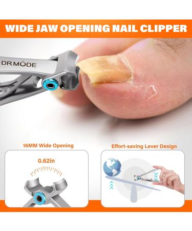 Heavy Duty Toenail Clippers for Seniors | Large Ingrown Nail Cutter with Long Handle & Wide Opening | Sharp Toenail Clippers for Thick Nails - Buy Online on GoSupps.com