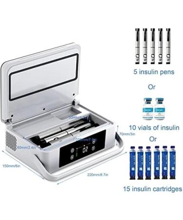 Insulin Cooler Medication Refrigerator Travel Case 220 * 150 * 70mm Portable Diabetes Mini Fridge Medical Organize Cooling Box 2-8 Single battery - Buy Online on GoSupps.com