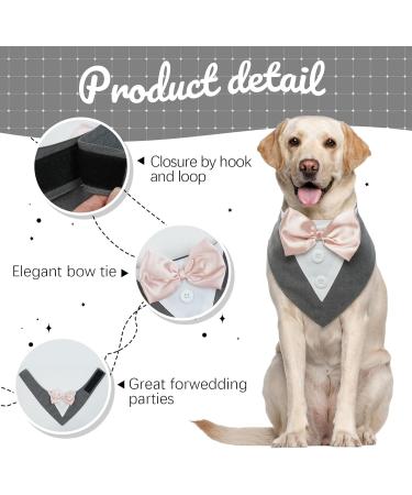 Kuoser Dog Hill Cloth Neckerchief - Christmas Bandana for Big Dogs | Fly & Stylish Dog Accessories in Black & Gray - Buy Online on GoSupps.com