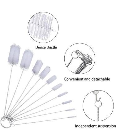 WIFUN 10 PCS Bottle Brushes Small Straw Cleaner Brush Reusable Cleaning Straw Brush Pipe Brush for Cleaning Teapot Bottle Straw White-10pcs - Buy Online on GoSupps.com