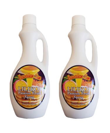 Hawaiian Sun Lilikoi Passion Fruit Syrup Mini Bottles (Pack of 2)