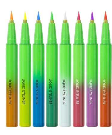 Doublure liquide pour les yeux stylo de cachers de couleur mate 8x eyeliners n on de couleur mate | Liner l' il de longue dur e l' preuve des taches imperm ables pour les femmes - Buy Online on GoSupps.com