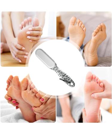 Meindin Pumice Stone Foot File | 2 in 1 Foot Rasp for Cracked Heel - Dead Skin Removal Professional Scrubber Callus Remover Multi Purpose Pedicure Tools Transparent Gray - Buy Online on GoSupps.com