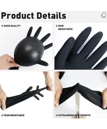 ThxToms Chemical-Resistant Latex Gloves for Hair Coloring - 5 Pairs, Black, Medium - Buy Online on GoSupps.com