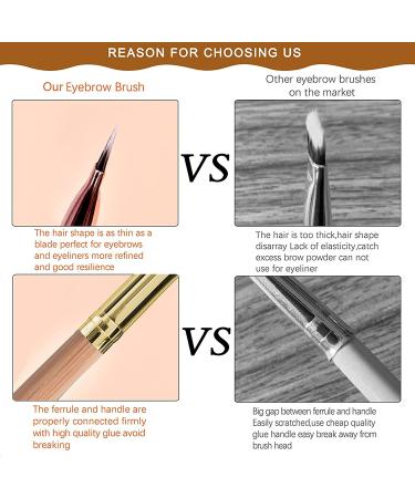 Duo Eyebrow Brush Set - Spoolie & Angled Eyebrow Brushes for Eye Makeup (5 Pack Yellow) | International Shipping Available - Buy Online on GoSupps.com
