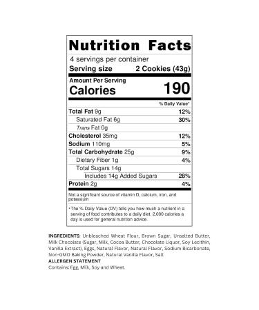Eve's Bakery Soft Baked Cookies - Salted Caramel Milk Chocolate - 4 packs of 2 cookies - Buy Online on GoSupps.com
