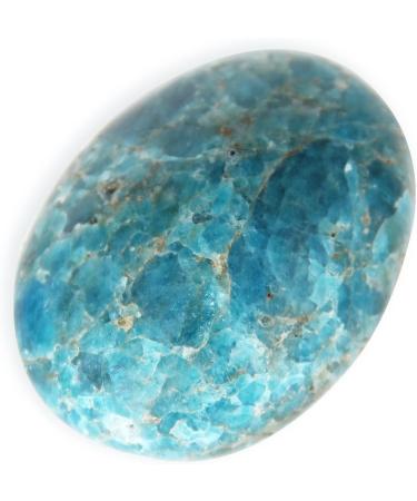 Buy Blue Apatite Hand Flatterer - Natural Smooth Crystal Stone for Healing | 1 Piece - Buy Online on GoSupps.com