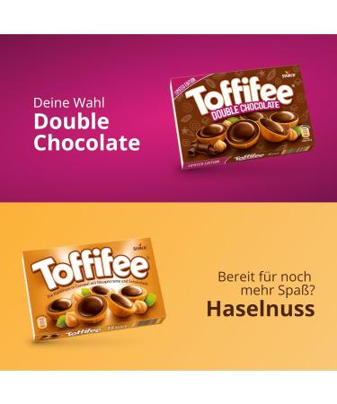 Toffifee Double Chocolate - Hazelnut & Caramel - 125g - Indulge in Intense Chocolatey Flavor - International Shipping Available - Buy Online on GoSupps.com