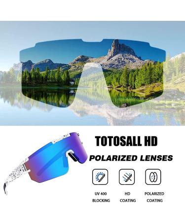 TOTOSALL Polarized Cycling Sunglasses | Anti-UV Vipers Style for Men & Women | Ideal for Running, Golf, Fishing | P2 - Buy Online on GoSupps.com