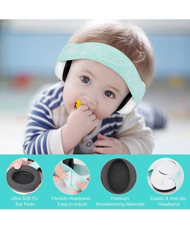 Zeroto Baby Ear Defenders - Soft Adjustable Ear Protection for Children (3 Months to 2 Years) | 25dB NRR - Green - Buy Online on GoSupps.com