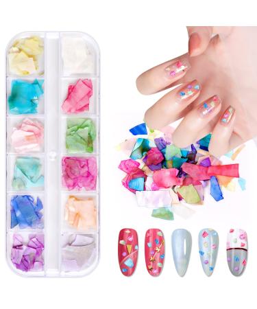 Asalle Nail Art Decorations Kit - 8 Boxes Rhinestones, Dried Flowers, Stickers, Glitter Sequins for Acrylic Nails - Buy Online on GoSupps.com