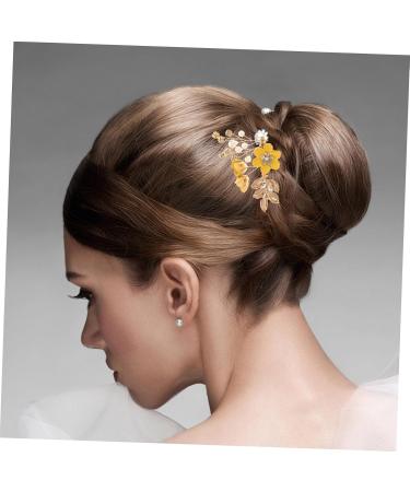 Angoily 4 Sets Hairpin Floral Decor Flower Hair Comb Wedding Party Headpieces Wedding Hair Pin Flower Hair Comb Clip Hair Barrettes Bridal Headdress Zinc Alloy Women's Korean Pearl Flower - Buy Online on GoSupps.com