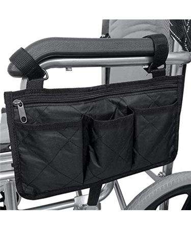 DGFJY Wheelchair Side Organizer Wheelchair Armrest Side Storage Bag with Cup Holder and Reflective Waterproof Wheelchair Armrest Side Storage Bag - Buy Online on GoSupps.com