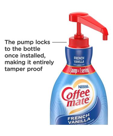 Coffee Mate French Vanilla Liquid Concentrate 1.5 Liter Pump Bottle + By The Cup Coffee Scoop - Buy Online on GoSupps.com