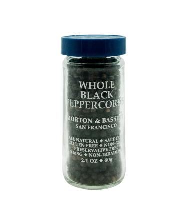 Morton & Bassett Whole Black Peppercorns, 2.1-Ounce jar