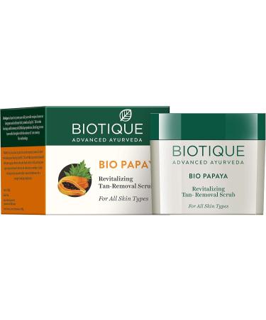 Biotique Papaya Revitalizing Tan Removal Scrub 235gm - Best for All Skin Types | Exfoliating & Brightening - Buy Online on GoSupps.com