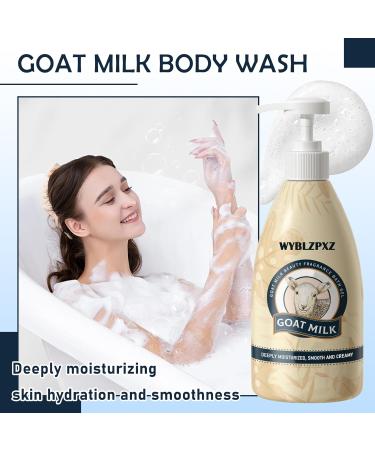 Buy Goat Milk Body Wash - Hydrating Foaming Shower Gel for All Skin Types | Moisturizing Cleanser for Men & Women - Buy Online on GoSupps.com