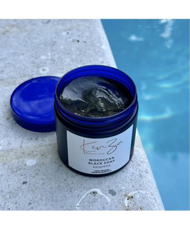 100% Natural African Black Soap with Eucalyptus & Argan Oil | Deep Cleansing & Exfoliating | Soft Beautiful Skin - Buy Online on GoSupps.com