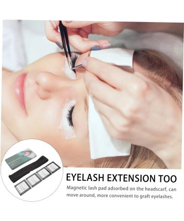 1 Set suspension magnetic turban lash tool magnetic tool Magnetic Eyelash Scarf Magnetic Head Lash Holder Eyelash Holder Pad Headband Magnetic Head Scarf fabric Fake eyelashes tray - Buy Online on GoSupps.com